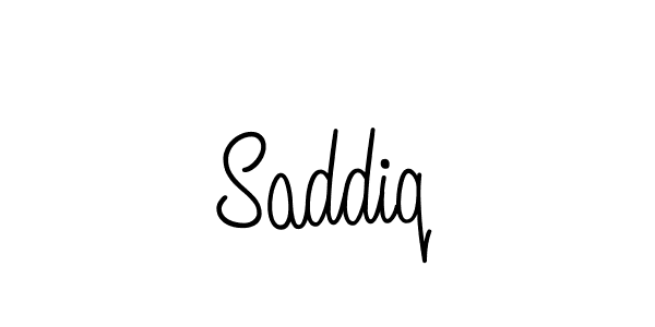 You should practise on your own different ways (Angelique-Rose-font-FFP) to write your name (Saddiq) in signature. don't let someone else do it for you. Saddiq signature style 5 images and pictures png