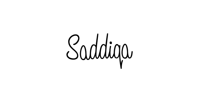 Make a beautiful signature design for name Saddiqa. With this signature (Angelique-Rose-font-FFP) style, you can create a handwritten signature for free. Saddiqa signature style 5 images and pictures png