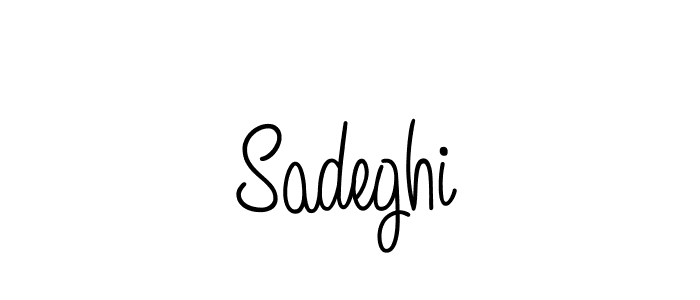 Make a beautiful signature design for name Sadeghi. With this signature (Angelique-Rose-font-FFP) style, you can create a handwritten signature for free. Sadeghi signature style 5 images and pictures png