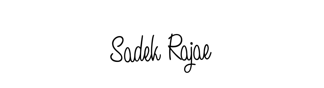 You should practise on your own different ways (Angelique-Rose-font-FFP) to write your name (Sadek Rajae) in signature. don't let someone else do it for you. Sadek Rajae signature style 5 images and pictures png