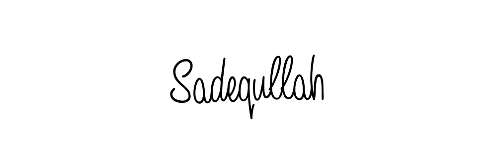 Use a signature maker to create a handwritten signature online. With this signature software, you can design (Angelique-Rose-font-FFP) your own signature for name Sadequllah. Sadequllah signature style 5 images and pictures png