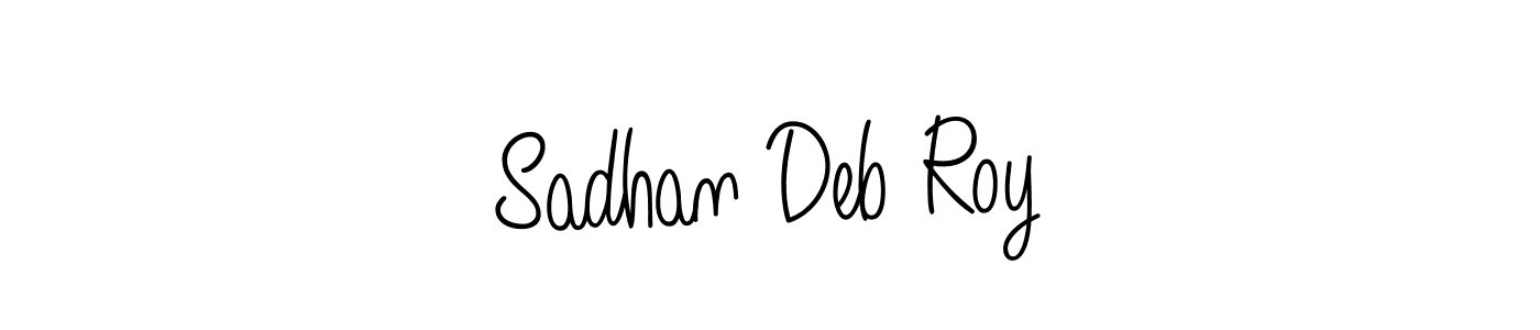 Make a beautiful signature design for name Sadhan Deb Roy. With this signature (Angelique-Rose-font-FFP) style, you can create a handwritten signature for free. Sadhan Deb Roy signature style 5 images and pictures png
