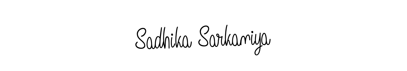 Create a beautiful signature design for name Sadhika Sarkaniya. With this signature (Angelique-Rose-font-FFP) fonts, you can make a handwritten signature for free. Sadhika Sarkaniya signature style 5 images and pictures png