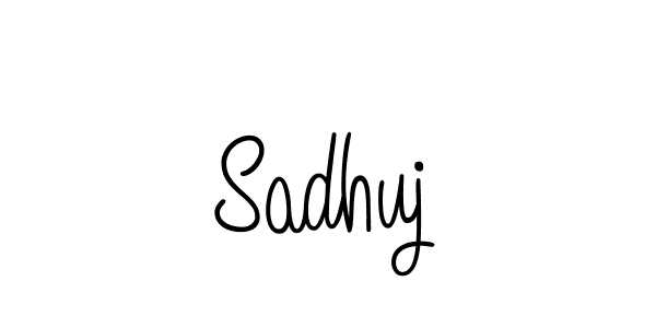 How to make Sadhuj name signature. Use Angelique-Rose-font-FFP style for creating short signs online. This is the latest handwritten sign. Sadhuj signature style 5 images and pictures png