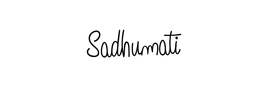 Make a beautiful signature design for name Sadhumati. With this signature (Angelique-Rose-font-FFP) style, you can create a handwritten signature for free. Sadhumati signature style 5 images and pictures png