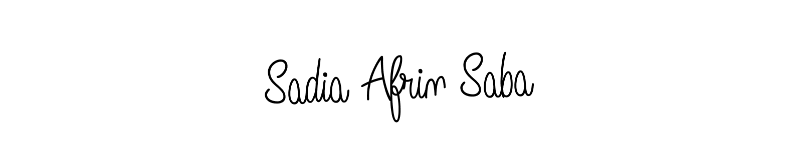 The best way (Angelique-Rose-font-FFP) to make a short signature is to pick only two or three words in your name. The name Sadia Afrin Saba include a total of six letters. For converting this name. Sadia Afrin Saba signature style 5 images and pictures png
