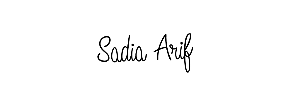You should practise on your own different ways (Angelique-Rose-font-FFP) to write your name (Sadia Arif) in signature. don't let someone else do it for you. Sadia Arif signature style 5 images and pictures png