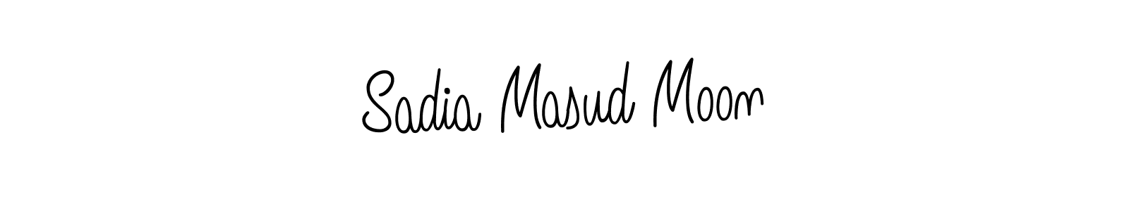 You should practise on your own different ways (Angelique-Rose-font-FFP) to write your name (Sadia Masud Moon) in signature. don't let someone else do it for you. Sadia Masud Moon signature style 5 images and pictures png