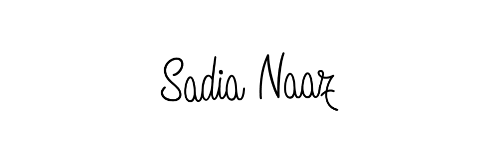 Use a signature maker to create a handwritten signature online. With this signature software, you can design (Angelique-Rose-font-FFP) your own signature for name Sadia Naaz. Sadia Naaz signature style 5 images and pictures png