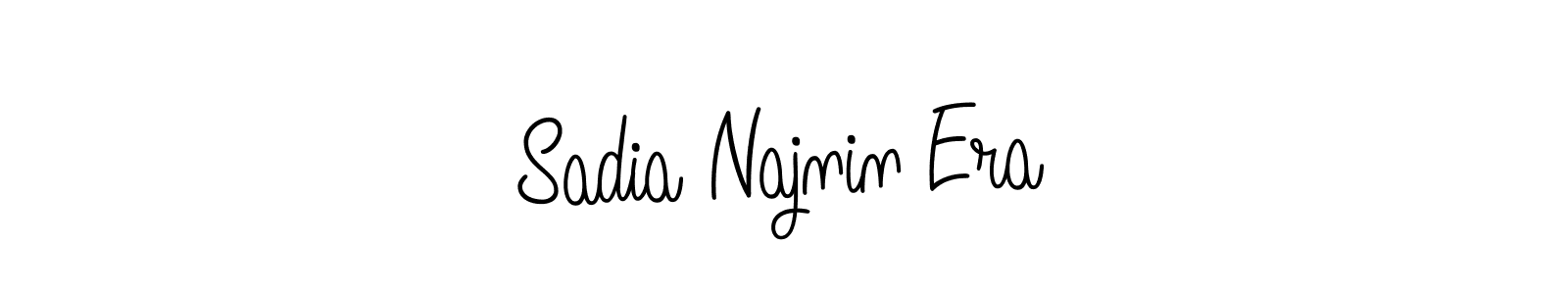 Use a signature maker to create a handwritten signature online. With this signature software, you can design (Angelique-Rose-font-FFP) your own signature for name Sadia Najnin Era. Sadia Najnin Era signature style 5 images and pictures png