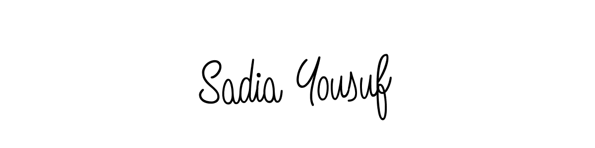 The best way (Angelique-Rose-font-FFP) to make a short signature is to pick only two or three words in your name. The name Sadia Yousuf include a total of six letters. For converting this name. Sadia Yousuf signature style 5 images and pictures png