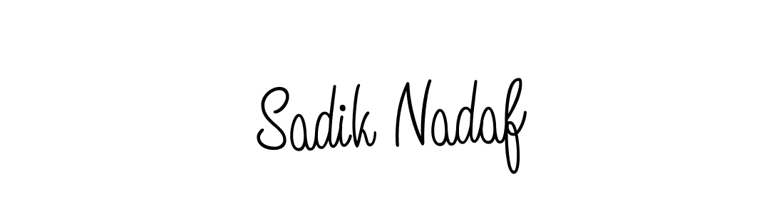 The best way (Angelique-Rose-font-FFP) to make a short signature is to pick only two or three words in your name. The name Sadik Nadaf include a total of six letters. For converting this name. Sadik Nadaf signature style 5 images and pictures png