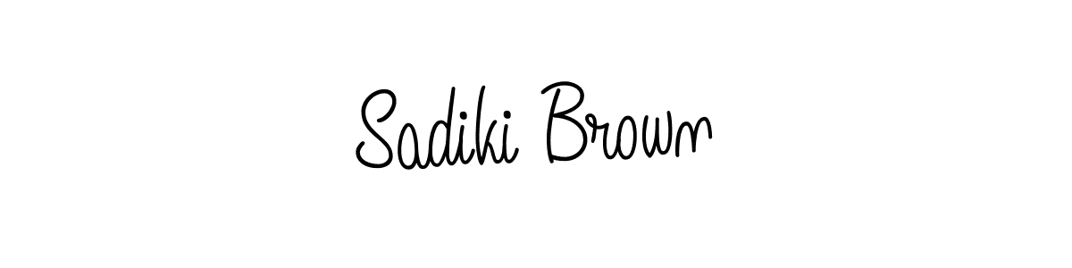 Make a beautiful signature design for name Sadiki Brown. With this signature (Angelique-Rose-font-FFP) style, you can create a handwritten signature for free. Sadiki Brown signature style 5 images and pictures png
