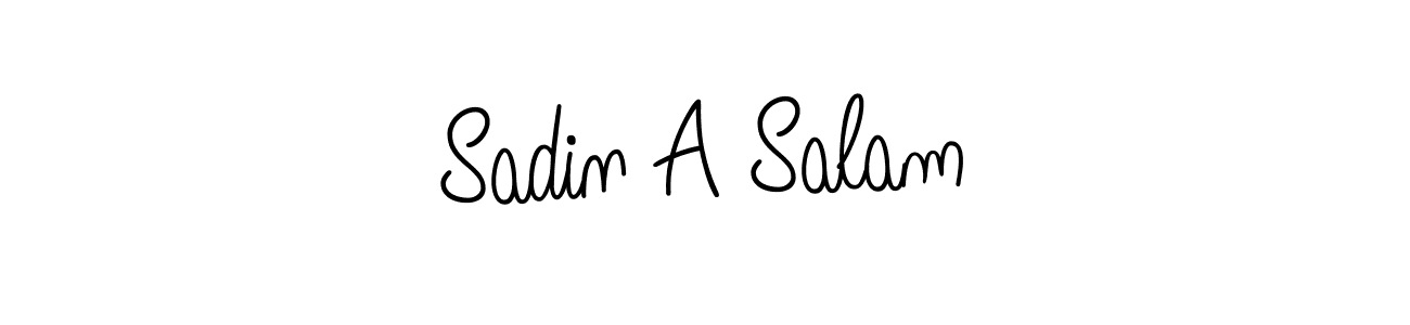 You should practise on your own different ways (Angelique-Rose-font-FFP) to write your name (Sadin A Salam) in signature. don't let someone else do it for you. Sadin A Salam signature style 5 images and pictures png