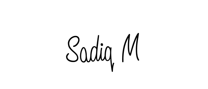 Angelique-Rose-font-FFP is a professional signature style that is perfect for those who want to add a touch of class to their signature. It is also a great choice for those who want to make their signature more unique. Get Sadiq M name to fancy signature for free. Sadiq M signature style 5 images and pictures png