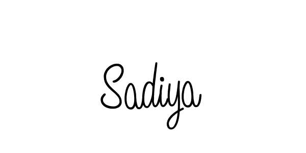 Use a signature maker to create a handwritten signature online. With this signature software, you can design (Angelique-Rose-font-FFP) your own signature for name Sadiya. Sadiya signature style 5 images and pictures png