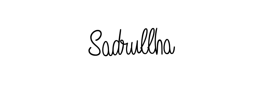 Use a signature maker to create a handwritten signature online. With this signature software, you can design (Angelique-Rose-font-FFP) your own signature for name Sadrullha. Sadrullha signature style 5 images and pictures png