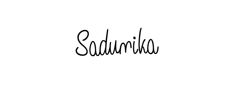 if you are searching for the best signature style for your name Sadunika. so please give up your signature search. here we have designed multiple signature styles  using Angelique-Rose-font-FFP. Sadunika signature style 5 images and pictures png