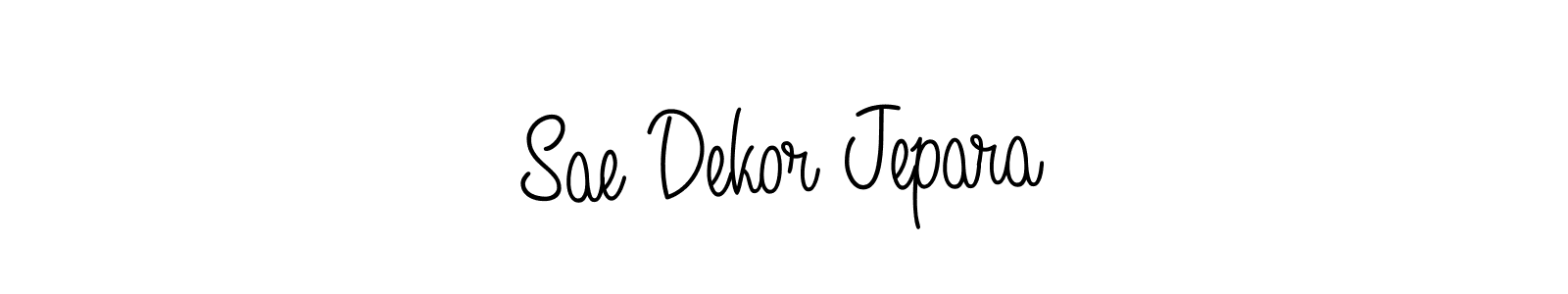 Design your own signature with our free online signature maker. With this signature software, you can create a handwritten (Angelique-Rose-font-FFP) signature for name Sae Dekor Jepara. Sae Dekor Jepara signature style 5 images and pictures png