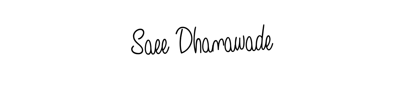 Make a beautiful signature design for name Saee Dhanawade. With this signature (Angelique-Rose-font-FFP) style, you can create a handwritten signature for free. Saee Dhanawade signature style 5 images and pictures png