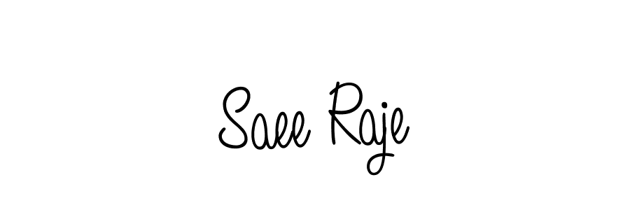 Use a signature maker to create a handwritten signature online. With this signature software, you can design (Angelique-Rose-font-FFP) your own signature for name Saee Raje. Saee Raje signature style 5 images and pictures png