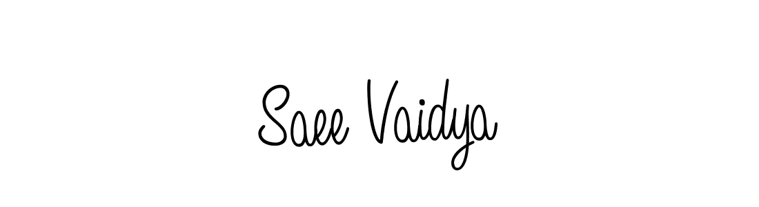 Create a beautiful signature design for name Saee Vaidya. With this signature (Angelique-Rose-font-FFP) fonts, you can make a handwritten signature for free. Saee Vaidya signature style 5 images and pictures png