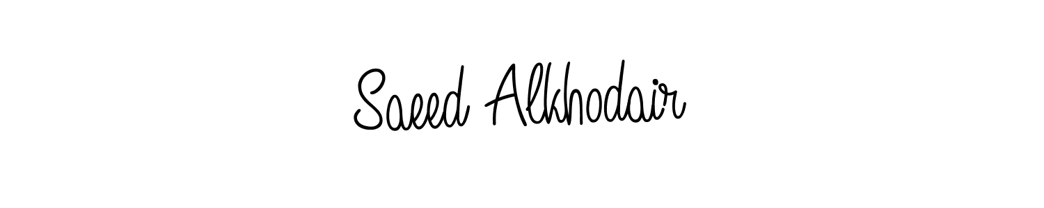 Create a beautiful signature design for name Saeed Alkhodair. With this signature (Angelique-Rose-font-FFP) fonts, you can make a handwritten signature for free. Saeed Alkhodair signature style 5 images and pictures png