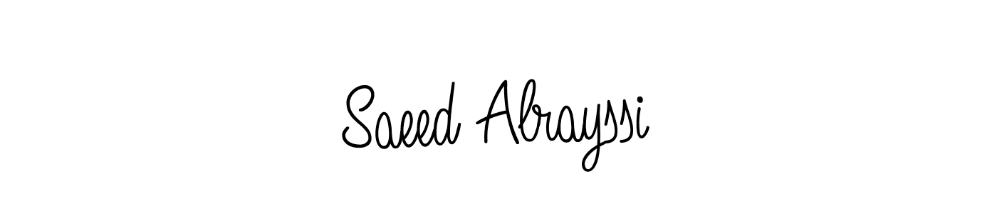 You should practise on your own different ways (Angelique-Rose-font-FFP) to write your name (Saeed Alrayssi) in signature. don't let someone else do it for you. Saeed Alrayssi signature style 5 images and pictures png