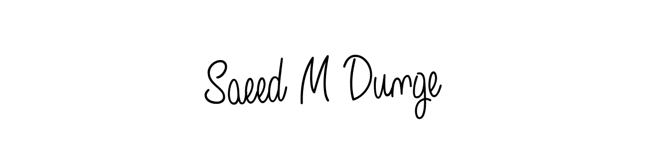 Make a beautiful signature design for name Saeed M Dunge. Use this online signature maker to create a handwritten signature for free. Saeed M Dunge signature style 5 images and pictures png