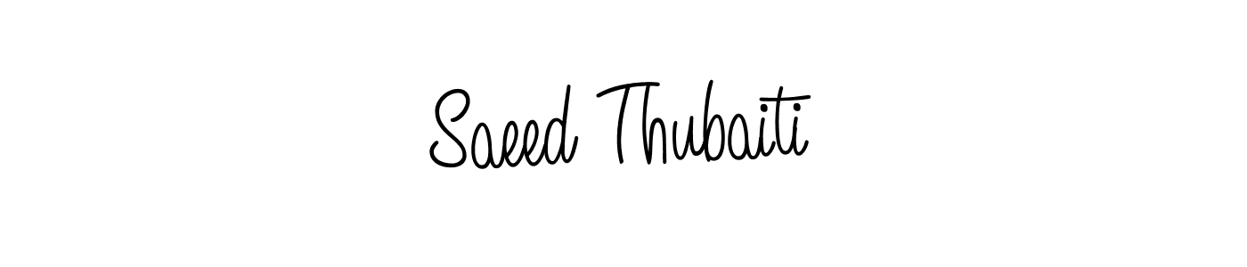 Saeed Thubaiti stylish signature style. Best Handwritten Sign (Angelique-Rose-font-FFP) for my name. Handwritten Signature Collection Ideas for my name Saeed Thubaiti. Saeed Thubaiti signature style 5 images and pictures png