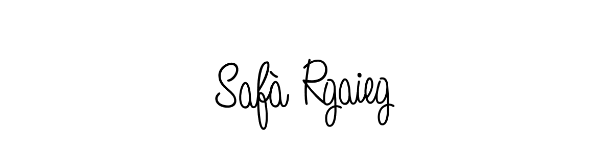 Use a signature maker to create a handwritten signature online. With this signature software, you can design (Angelique-Rose-font-FFP) your own signature for name Safà Rgaieg. Safà Rgaieg signature style 5 images and pictures png