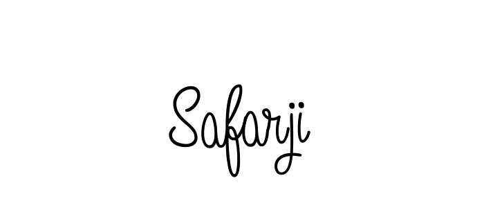 You should practise on your own different ways (Angelique-Rose-font-FFP) to write your name (Safarji) in signature. don't let someone else do it for you. Safarji signature style 5 images and pictures png