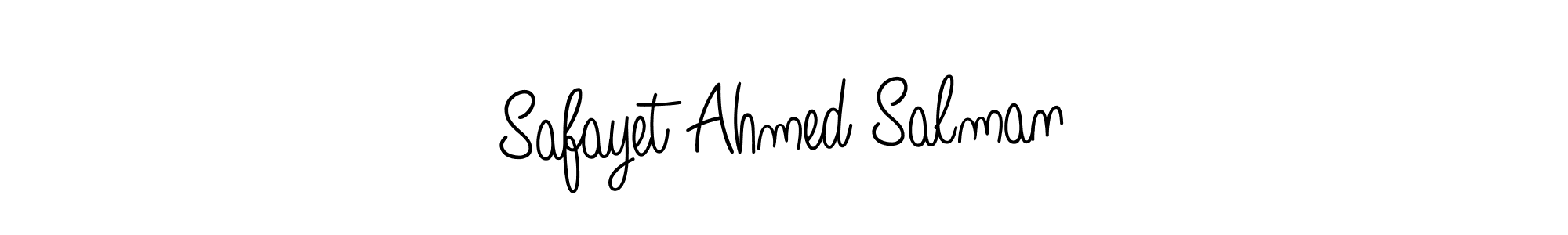 You should practise on your own different ways (Angelique-Rose-font-FFP) to write your name (Safayet Ahmed Salman) in signature. don't let someone else do it for you. Safayet Ahmed Salman signature style 5 images and pictures png