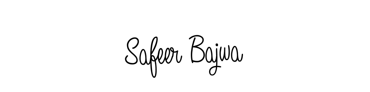 You should practise on your own different ways (Angelique-Rose-font-FFP) to write your name (Safeer Bajwa) in signature. don't let someone else do it for you. Safeer Bajwa signature style 5 images and pictures png