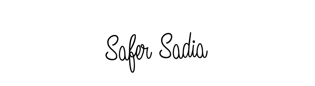 Use a signature maker to create a handwritten signature online. With this signature software, you can design (Angelique-Rose-font-FFP) your own signature for name Safer Sadia. Safer Sadia signature style 5 images and pictures png