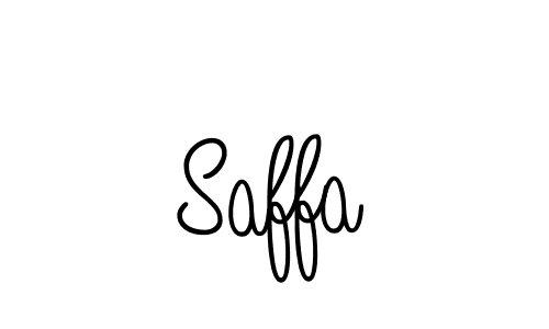 Make a beautiful signature design for name Saffa. With this signature (Angelique-Rose-font-FFP) style, you can create a handwritten signature for free. Saffa signature style 5 images and pictures png