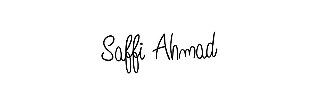 Use a signature maker to create a handwritten signature online. With this signature software, you can design (Angelique-Rose-font-FFP) your own signature for name Saffi Ahmad. Saffi Ahmad signature style 5 images and pictures png