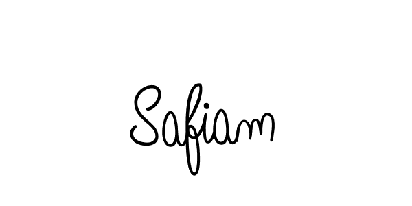 You should practise on your own different ways (Angelique-Rose-font-FFP) to write your name (Safiam) in signature. don't let someone else do it for you. Safiam signature style 5 images and pictures png