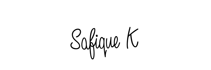 How to make Safique K signature? Angelique-Rose-font-FFP is a professional autograph style. Create handwritten signature for Safique K name. Safique K signature style 5 images and pictures png