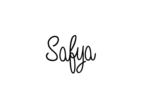 Use a signature maker to create a handwritten signature online. With this signature software, you can design (Angelique-Rose-font-FFP) your own signature for name Safya. Safya signature style 5 images and pictures png