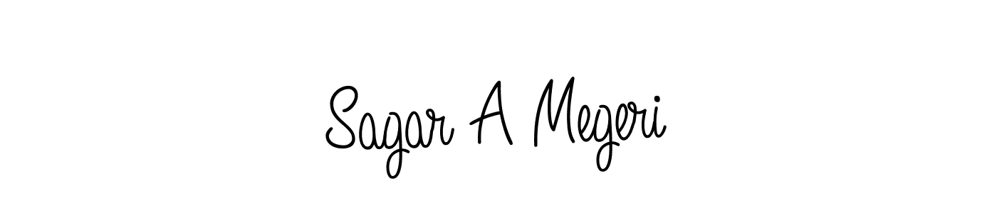 Use a signature maker to create a handwritten signature online. With this signature software, you can design (Angelique-Rose-font-FFP) your own signature for name Sagar A Megeri. Sagar A Megeri signature style 5 images and pictures png