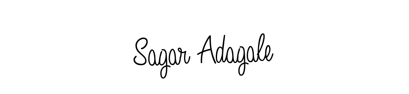 Use a signature maker to create a handwritten signature online. With this signature software, you can design (Angelique-Rose-font-FFP) your own signature for name Sagar Adagale. Sagar Adagale signature style 5 images and pictures png