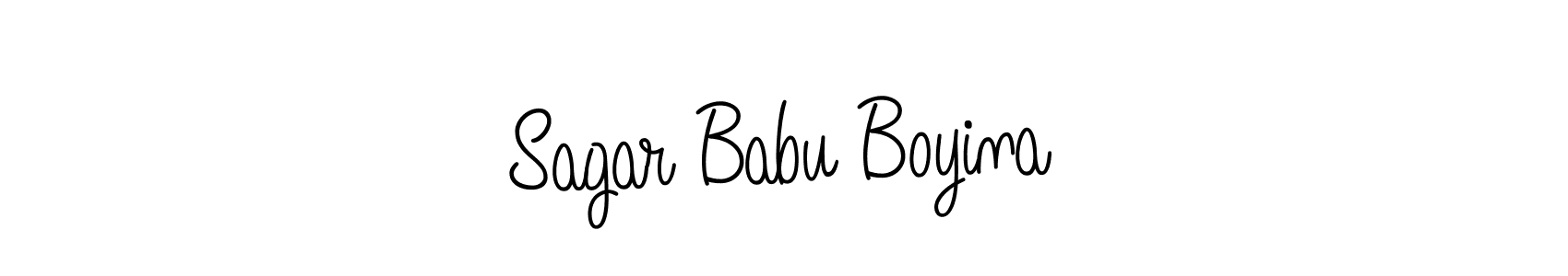 Create a beautiful signature design for name Sagar Babu Boyina. With this signature (Angelique-Rose-font-FFP) fonts, you can make a handwritten signature for free. Sagar Babu Boyina signature style 5 images and pictures png