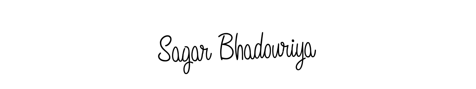 Use a signature maker to create a handwritten signature online. With this signature software, you can design (Angelique-Rose-font-FFP) your own signature for name Sagar Bhadouriya. Sagar Bhadouriya signature style 5 images and pictures png