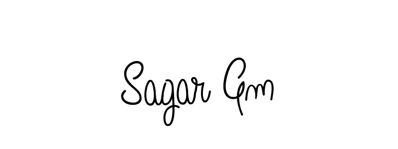 Design your own signature with our free online signature maker. With this signature software, you can create a handwritten (Angelique-Rose-font-FFP) signature for name Sagar Gm. Sagar Gm signature style 5 images and pictures png