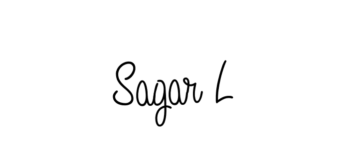 Make a beautiful signature design for name Sagar L. With this signature (Angelique-Rose-font-FFP) style, you can create a handwritten signature for free. Sagar L signature style 5 images and pictures png