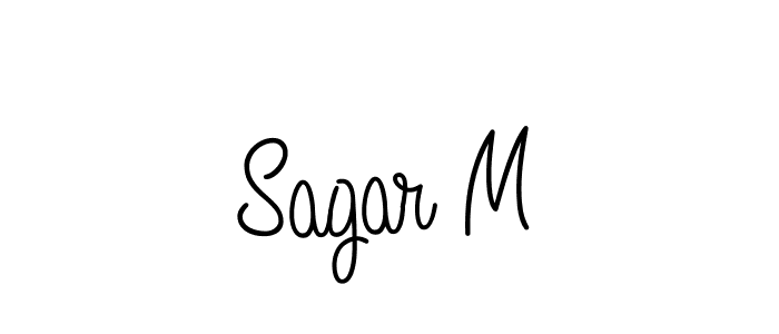 How to Draw Sagar M signature style? Angelique-Rose-font-FFP is a latest design signature styles for name Sagar M. Sagar M signature style 5 images and pictures png