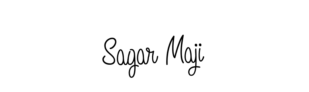 The best way (Angelique-Rose-font-FFP) to make a short signature is to pick only two or three words in your name. The name Sagar Maji include a total of six letters. For converting this name. Sagar Maji signature style 5 images and pictures png