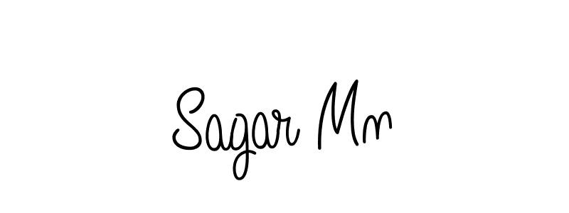 How to make Sagar Mn name signature. Use Angelique-Rose-font-FFP style for creating short signs online. This is the latest handwritten sign. Sagar Mn signature style 5 images and pictures png
