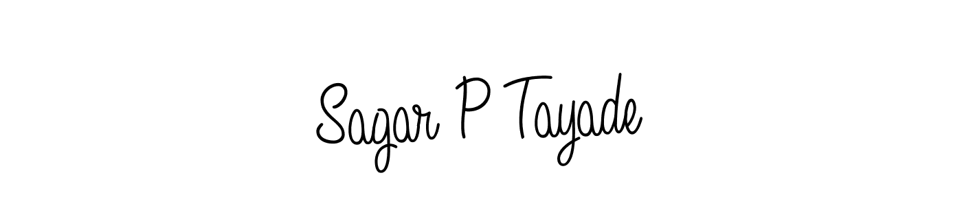 Design your own signature with our free online signature maker. With this signature software, you can create a handwritten (Angelique-Rose-font-FFP) signature for name Sagar P Tayade. Sagar P Tayade signature style 5 images and pictures png